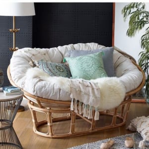Ghế papasan mây đôi thư giãn, double papasan cao cap